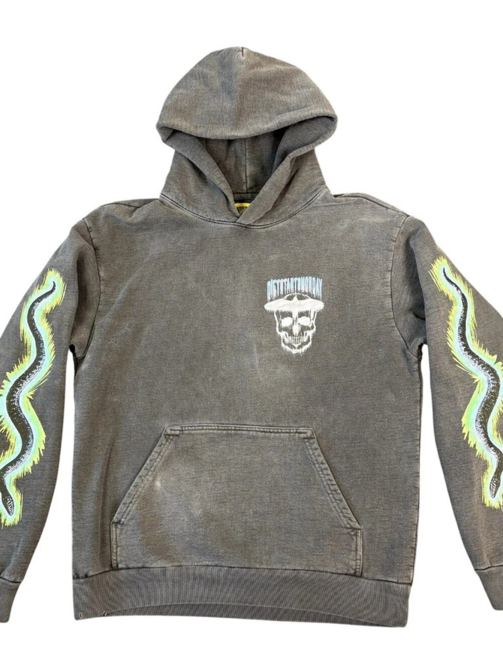 Diet Starts Monday Wild Side Distressed Hoodie Sz Large Skull Snake